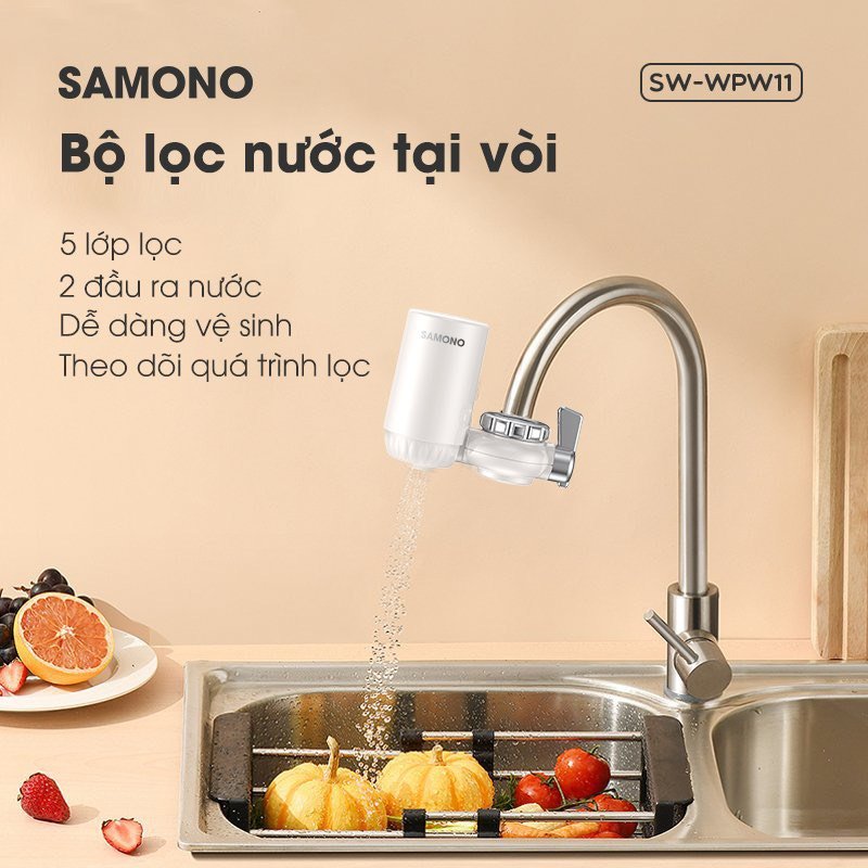 Bộ lọc nước tại vòi 5 lớp lọc cao cấp SAMONO SW-WPW11 - Hàng chính hãng