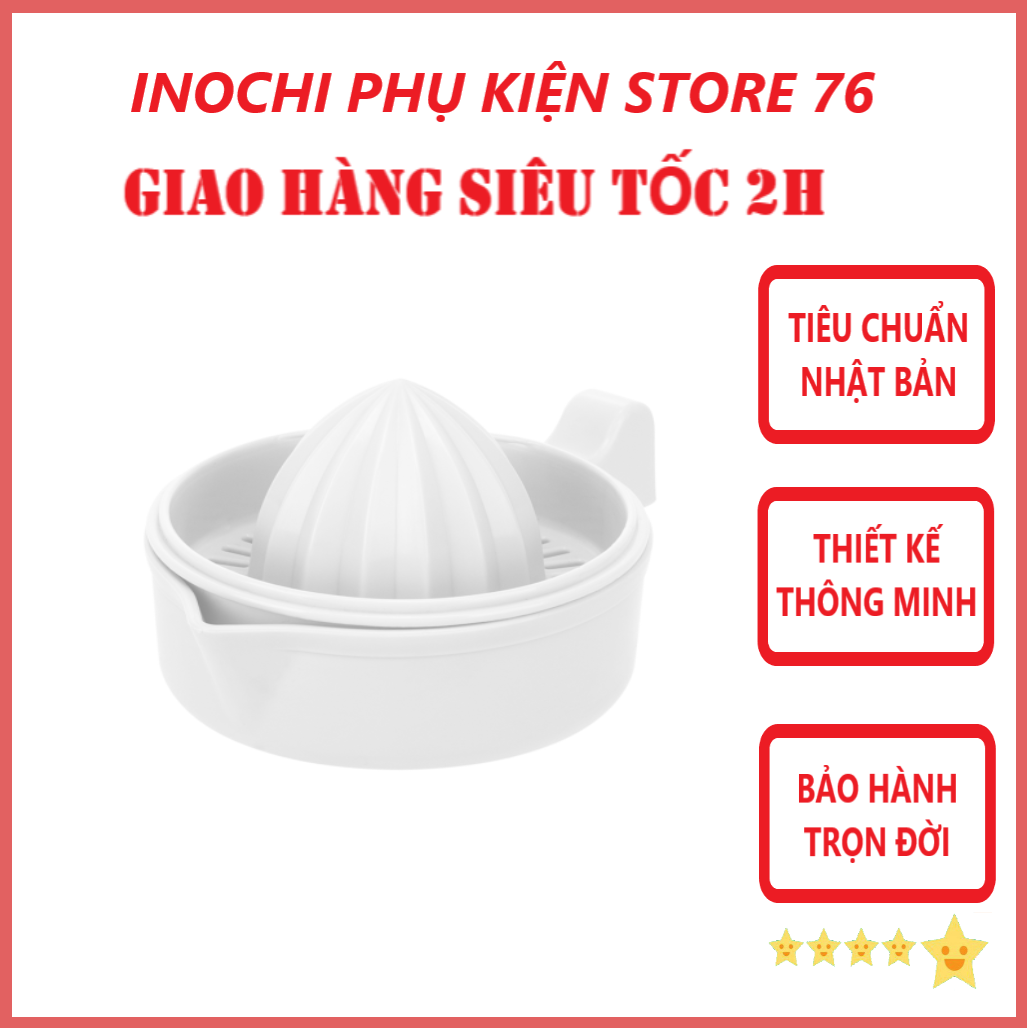 Bộ Dụng Cụ Vắt Cam Chanh Tiên Dụng YoKo Sản Xuất Theo Tiêu Chuẩn Nhật Bản An Toàn Cho Sức Khỏe - Chính Hãng inochi ( Tặng kèm khăn lau tay pakasa) màu ngẫu nhiên