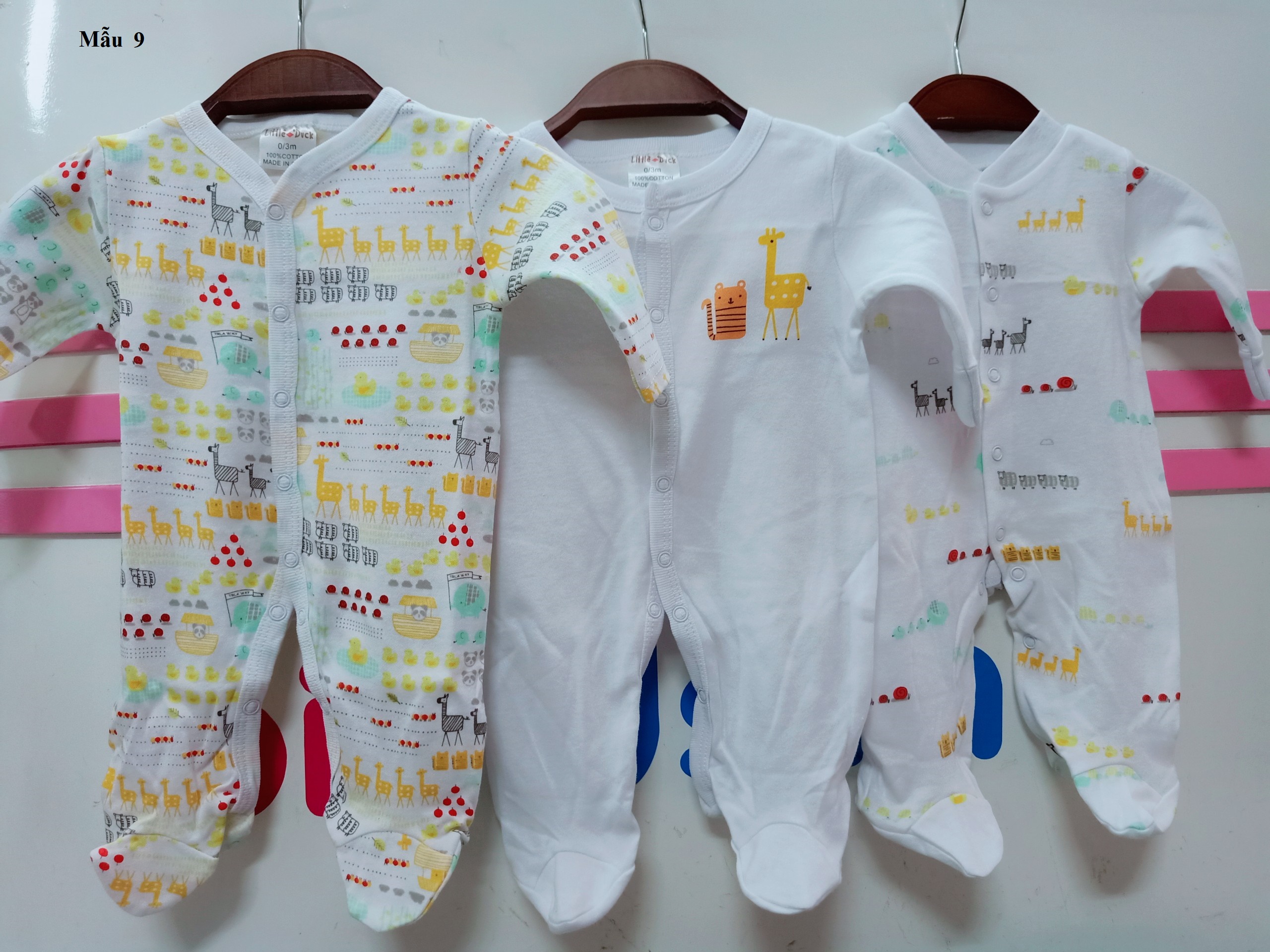 Set 3c body dài tay liền tất cho bé trai - mẫu ngẫu nhiên