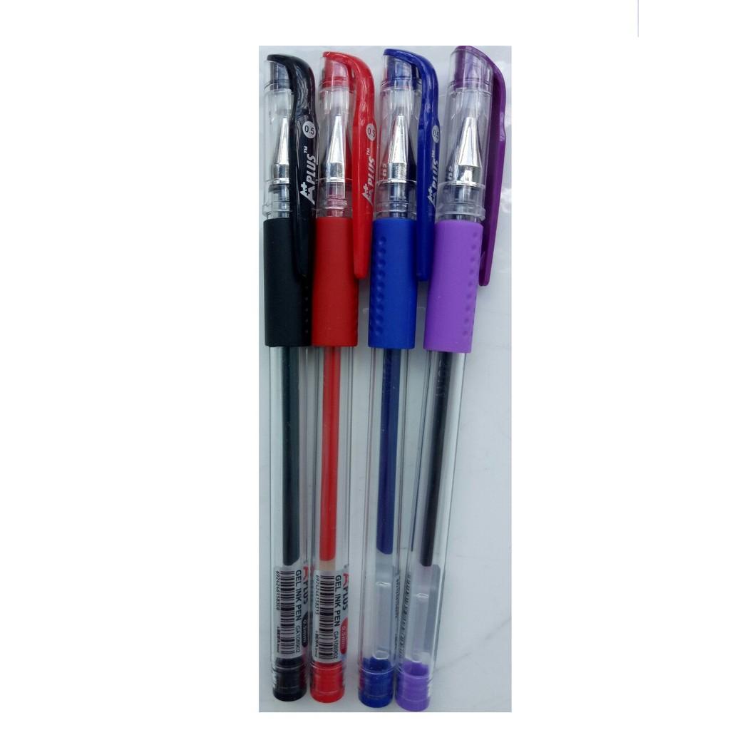 Bút gel tím/ đỏ/ xanh/ đen GA108902 0.5mm Aplus