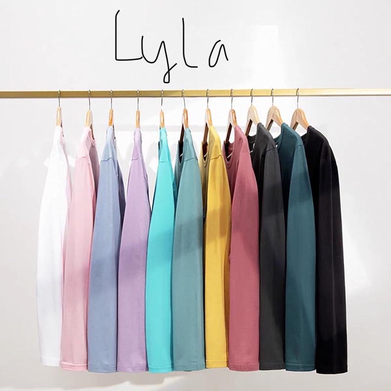 Áo thun Trơn 7 màu cơ bản dể phối đồ dài tay form rộng Áo phông nhiều màu unisex đơn giản mặc phối bên trong siêu chất