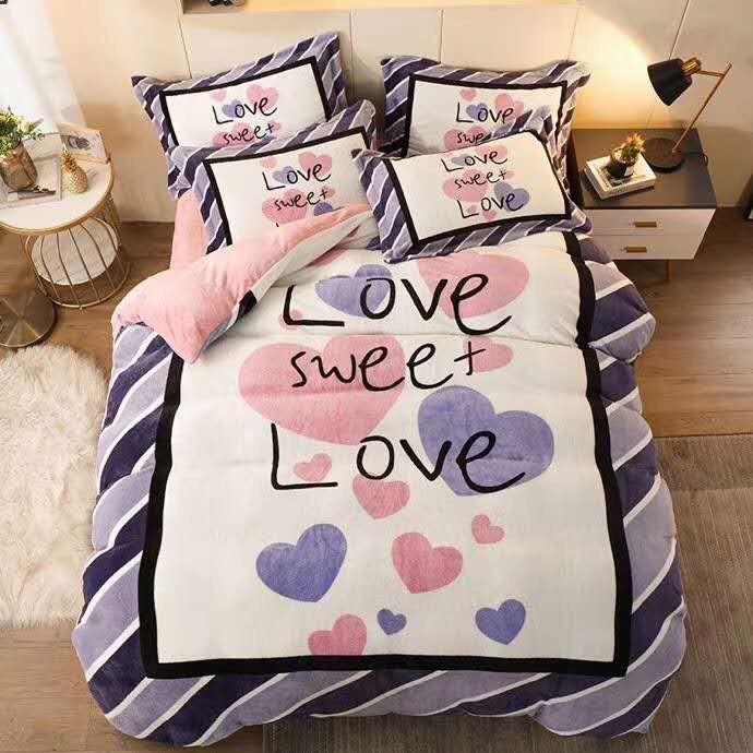 GIÁ SỈ NỈ NHUNG Sét Chăn Ga Gối 4 Món Nỉ Nhập Khẩu