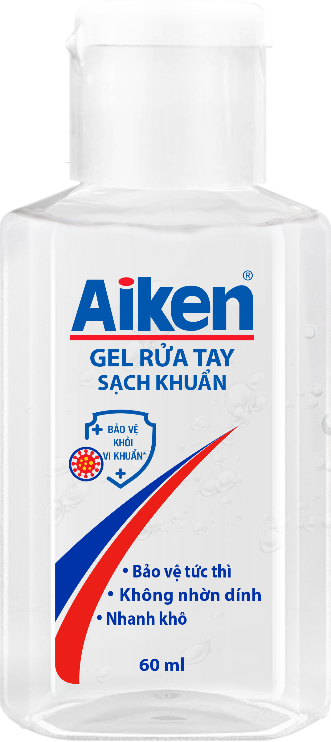 Combo 2 Gel rửa tay Sạch khuẩn Aiken 60ml/chai