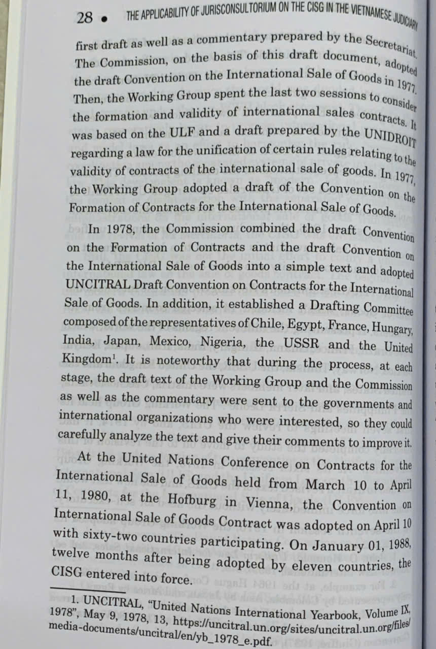 Applicability of jurisconsultorium on the CISG in the Vietnamese judiciary