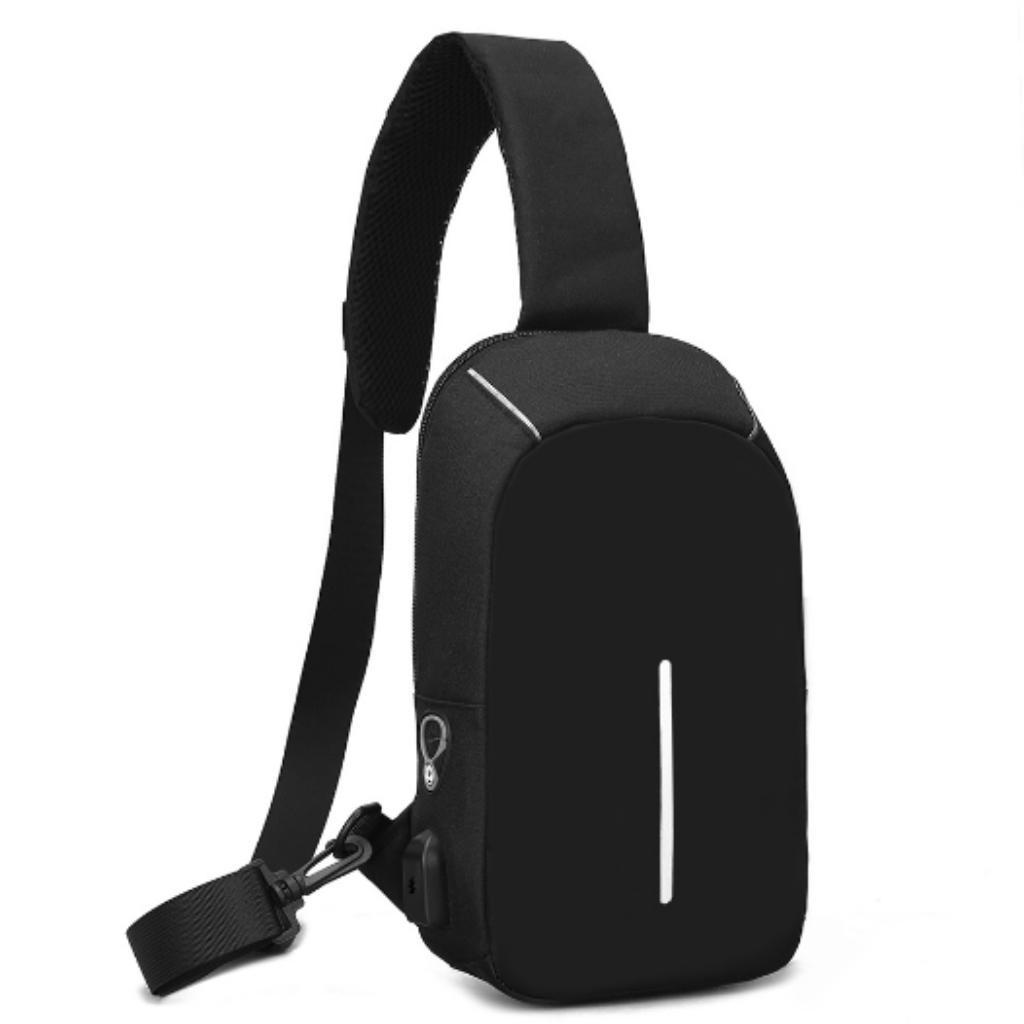 Túi đeo chéo nam nữ có Cổng USB sạc điện thoại, du lịch vải gọn nhẹ, thời trang hot 2022