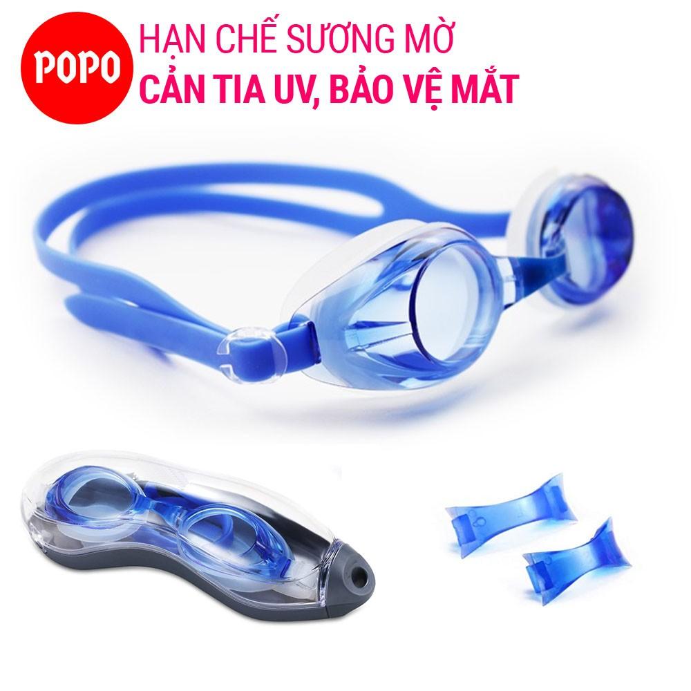 Kính bơi người lớn POPO 1153, mắt trong sử dụng được cho nam nữ cản tia UV hạn chế sương mờ