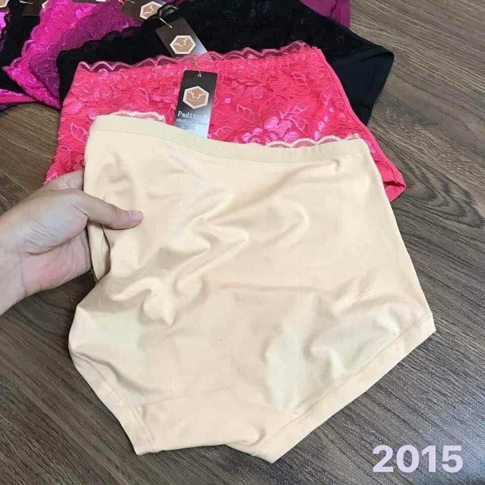 Quần lót nữ cotton phối ren cạp cao gen bụng cho người béo dưới 75kg