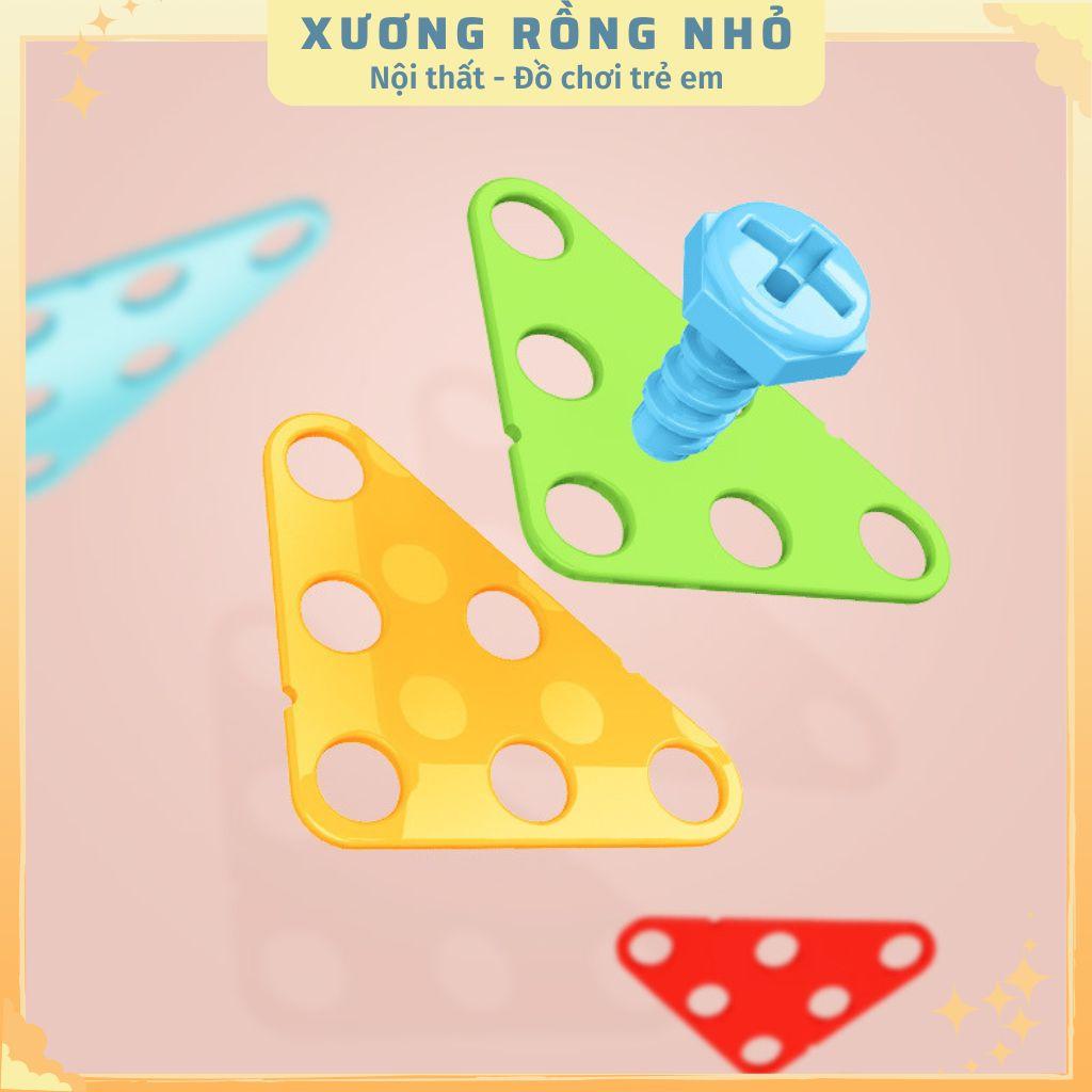 Đồ chơi trí tuệ lắp ráp bắt ốc vít, bộ lắp ghép sáng tạo building block,set gồm cả máy bắt vít và tua vít, hàng đẹp