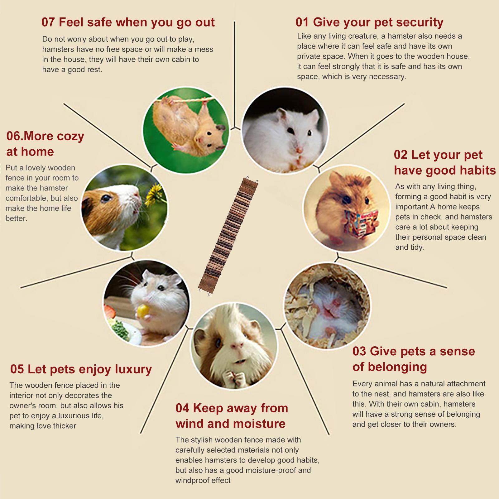 Cầu gỗ Đồ chơi Hamster, Xích đu cho Chim Vẹt có móc treo