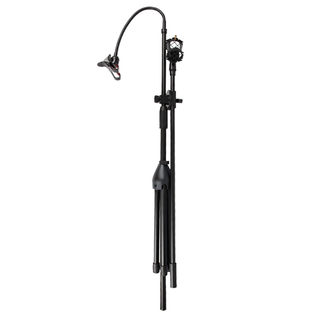 2 in 1 Flexible Tripod Phones Stand Holder Mount For Mic