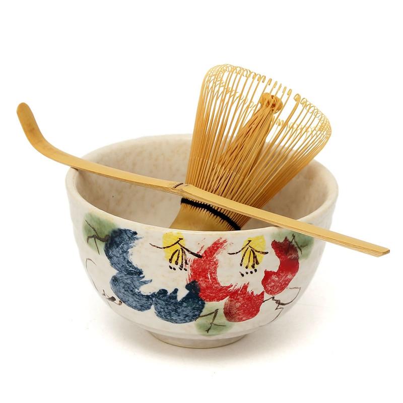 Lễ Trà Matcha Trà Gốm Bát Trà Tre Cạp Matcha Đánh Nhật Bản Teaware Trà Dụng Cụ 4 Phong Cách matcha Bát Bộ