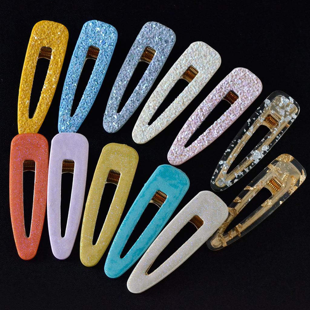 2Pcs Rhinestone Snap Hair Clips Large Hair Barrettes Hairpins Crystal Hair Clips for Women Girls Wedding Hair Accessories