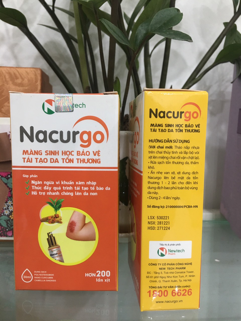 Dung dịch xịt NACURGO- Màng sinh học bảo vệ tái tạo da tổn thương