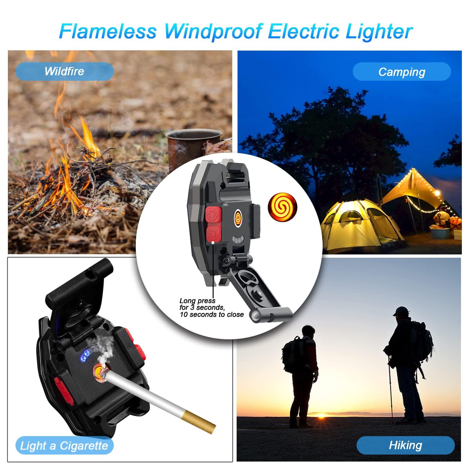 Đèn pin nhỏ với hệ thống sưởi, tối đa 2000 Lumens Light 7 Modes Ánh sáng, với cơ sở từ tính và khung có thể gập lại, để cắm trại sửa chữa câu cá đi bộ và chiếu sáng khẩn cấp ]