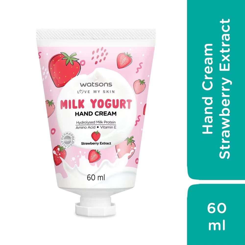 Kem Dưỡng Tay Watsons Milk Yogurt Hương Dâu Hand Cream Strawberry Extract 60ml