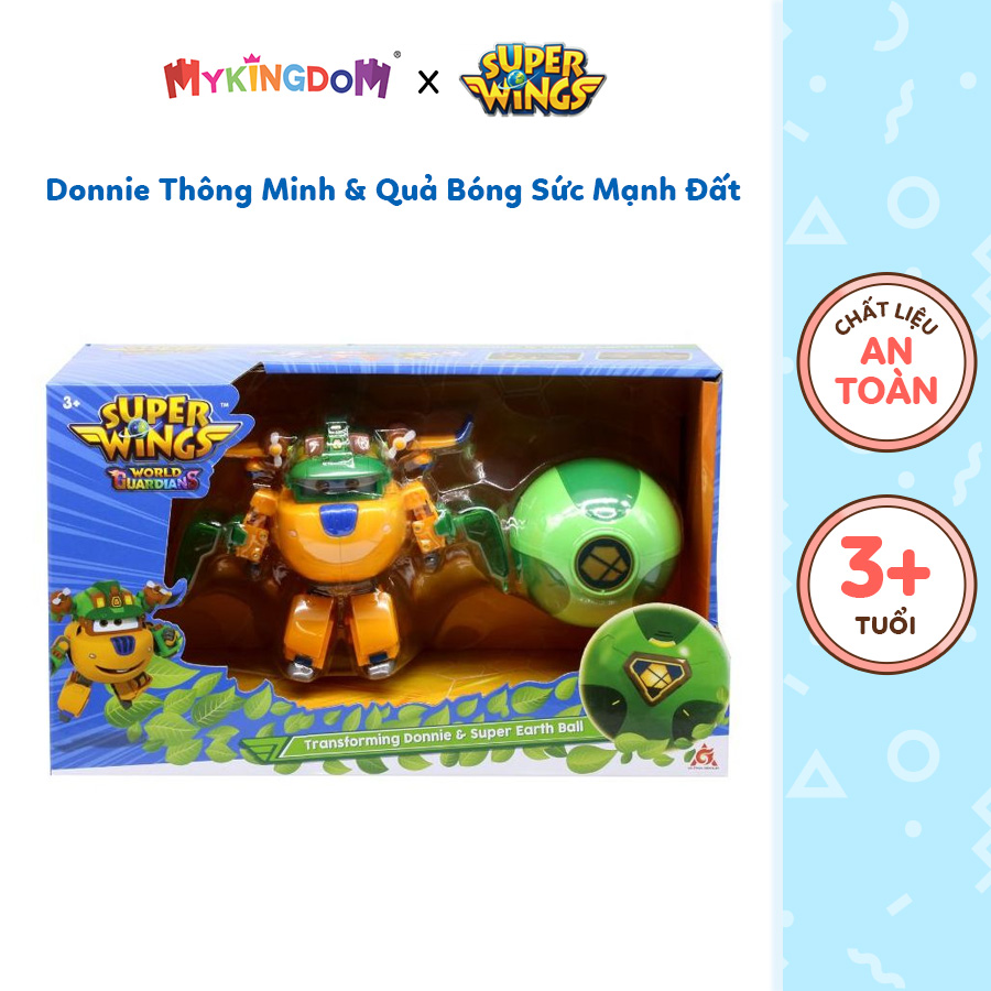 Đồ Chơi SUPERWINGS Robot Biến Hình Siêu Vệ Binh Donnie Thông Minh Và Quả Bóng Sức Mạnh Đất YW760966