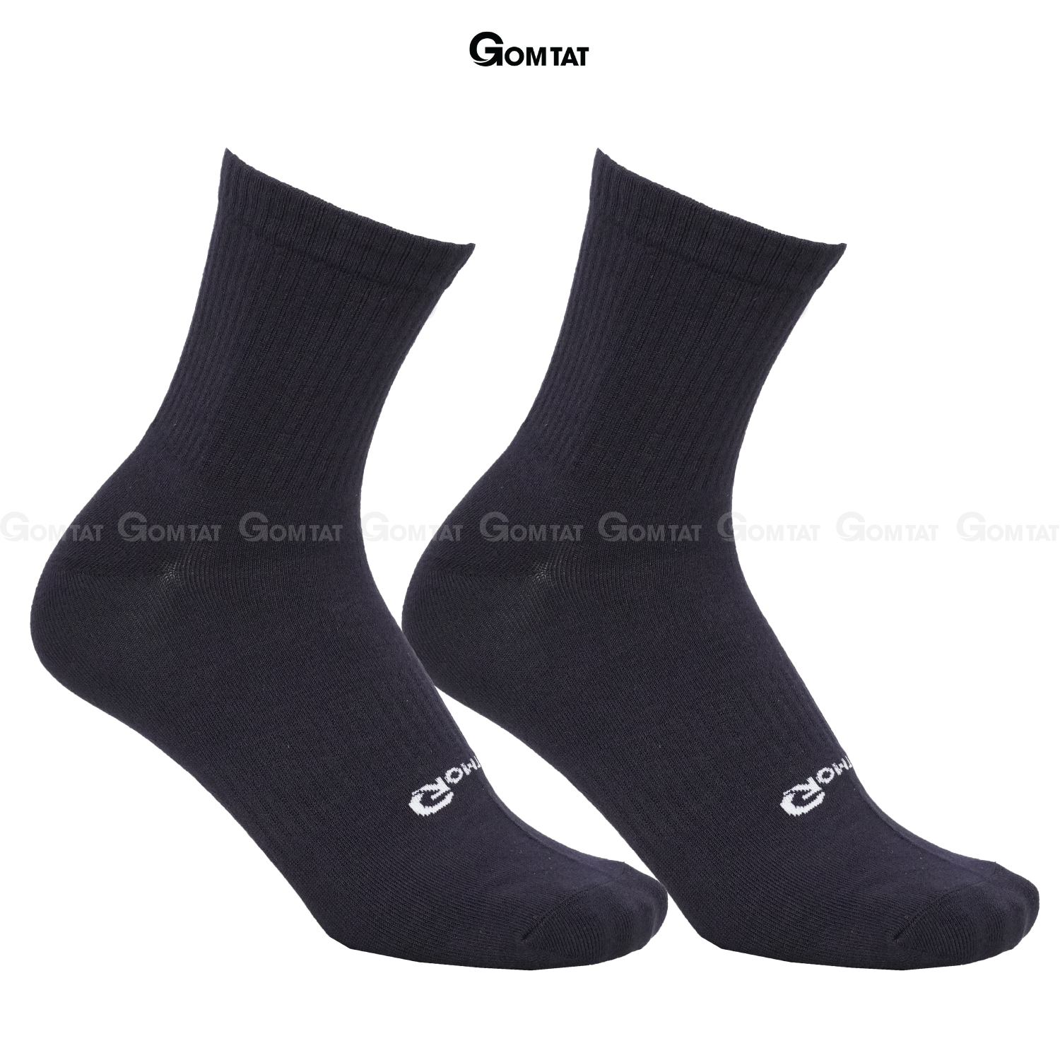 Hộp 4 Đôi Tất Sợi Tre Cổ Cao Cao Cấp, Vớ Cổ Cao Vải Sợi Tre Mềm Mịn Thoáng Mát – GOMTAT-SOITRE-CAO – 4 đôi Xanh Đen