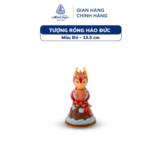 Tượng Rồng Sứ Cao cấp Minh Long - Hảo Đức - 13.5 cm