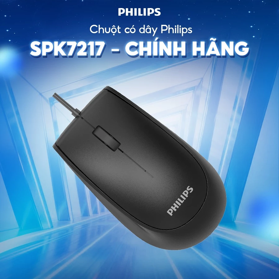 Chuột có dây Philips SPK7217 - Hàng Chính Hãng
