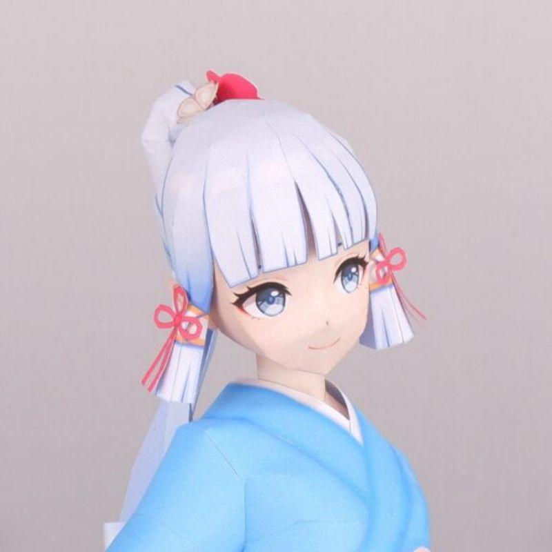 Mô hình giấy anime girl Anime Game Kamisato Ayaka Kimono