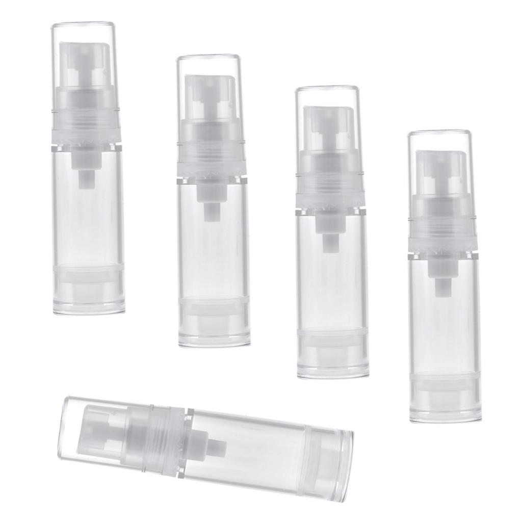 5 Cái 5 Ml Rõ Ràng Hút Chân Không Bình Đựng Mỹ Phẩm Loại Kem Dưỡng Hộp Đựng Ống Đựng