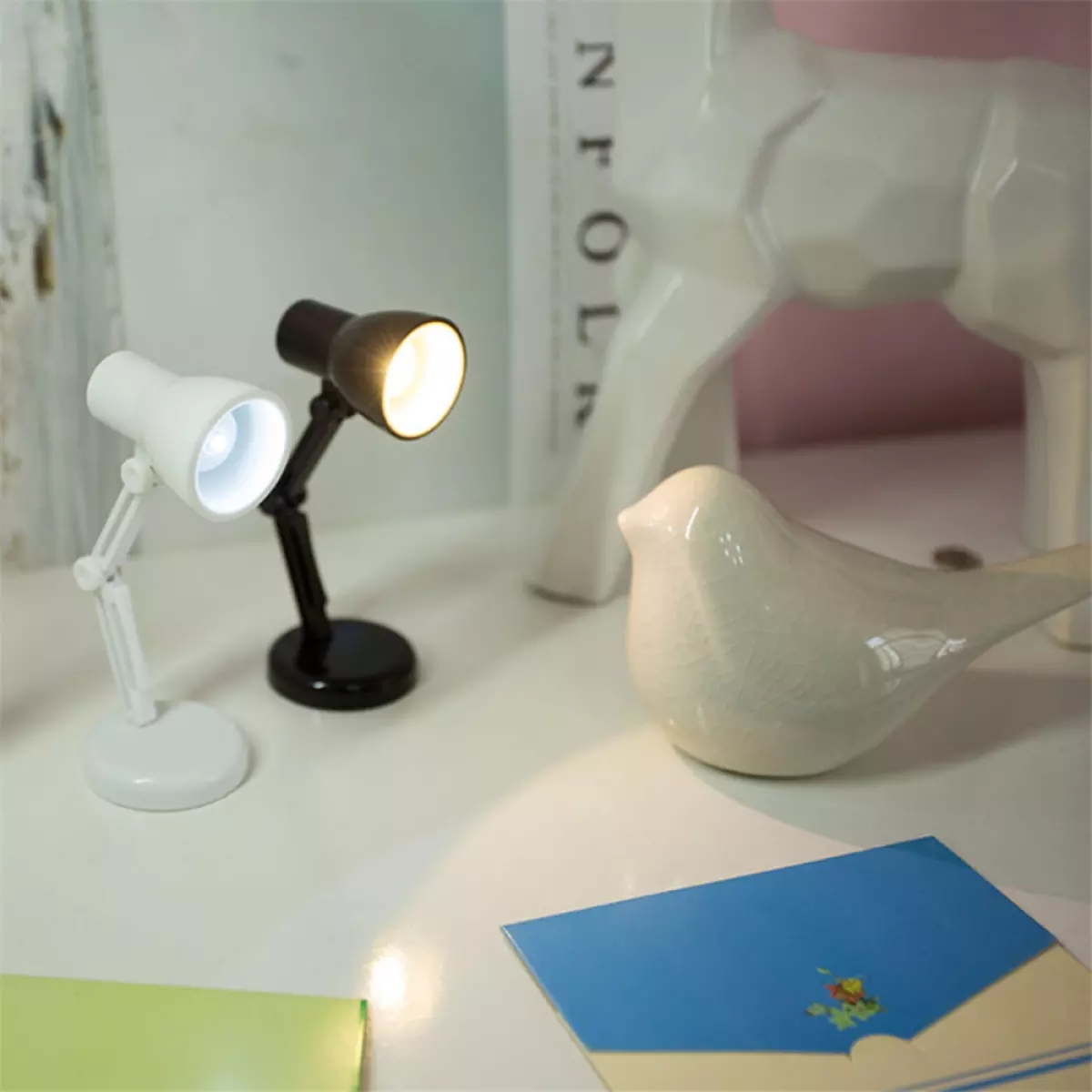 Đèn đọc sách gấp gọn đa năng sáng tạo đèn kẹp mini chất lượng cao đèn LED để bàn Decore trang trí