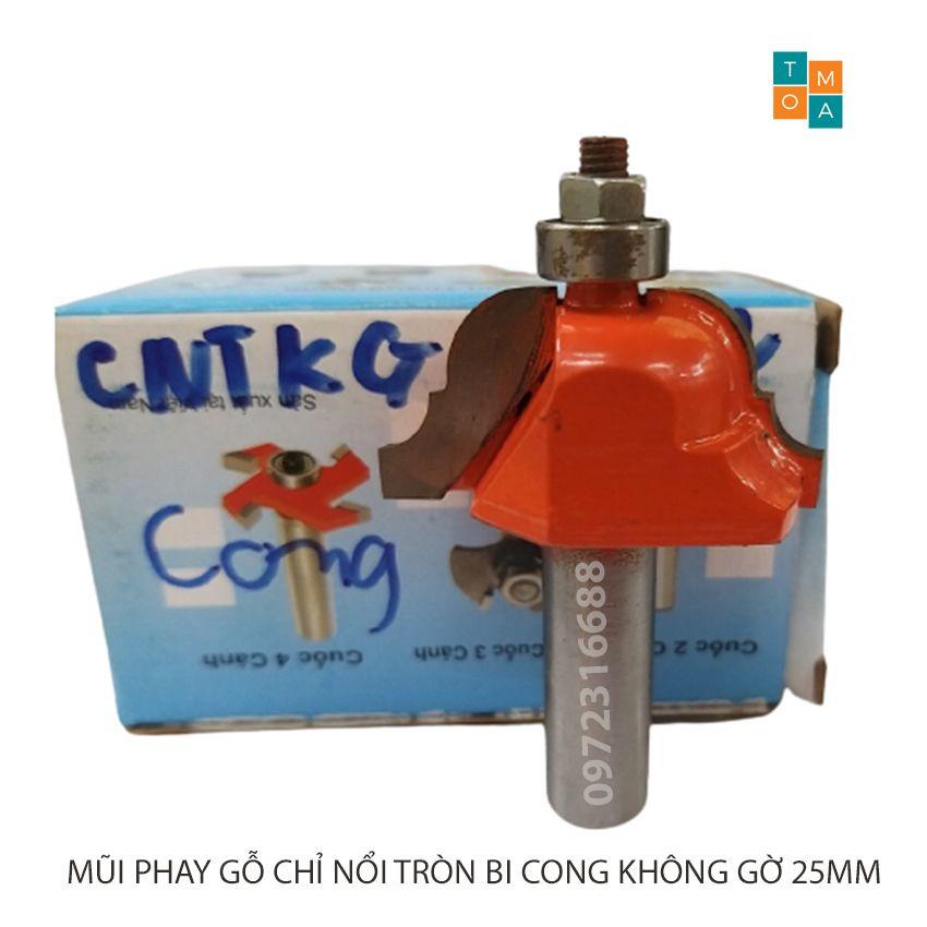 BỘ 2 MŨI PHAY GỖ - MŨI SOI GỖ ĐÁNH CHỈ NỔI TRÒN 25MM HÀNG VIỆT NAM CHẤT LƯỢNG CAO