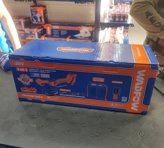 BỘ COMBO MÁY RUNG ỐP LÁT GẠCH DÙNG PIN 20V (WTVM1D12) VÀ MÁY ĐO KHOẢNG CÁCH TIA LADE (WDL1516) 635NM WADFOW WOS241185 - HÀNG CHÍNH HÃNG