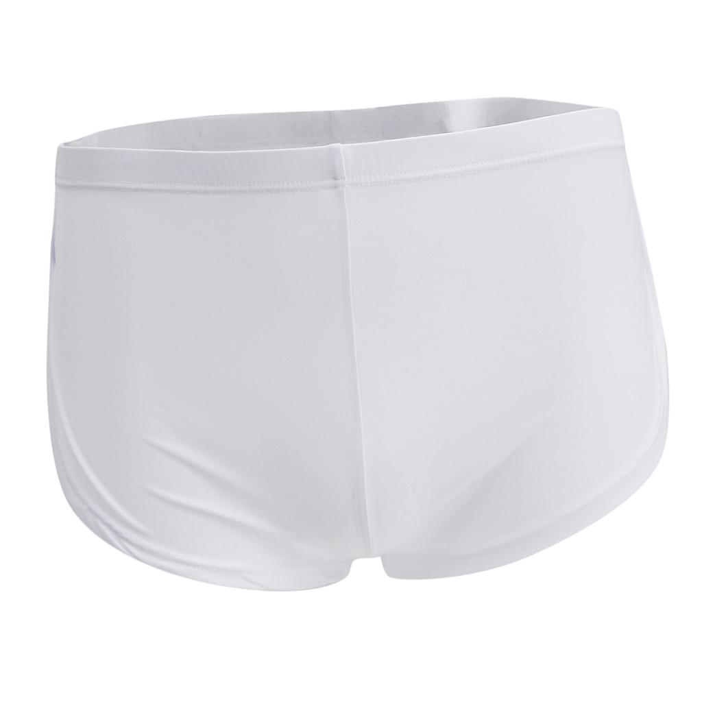 Soft Comfy Mens Side Split Solid Briefs Bulge Pouch Boxers Low Rise Sports Home Underwear Panties