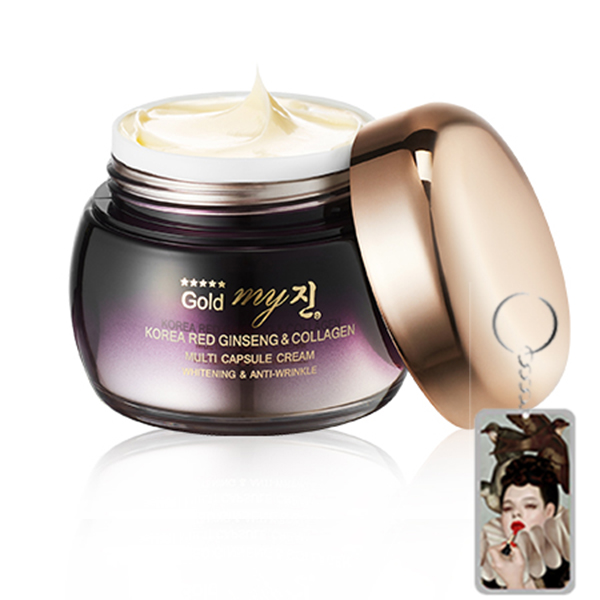 Kem giúp giảm nám và tàn nhang My Gold Multi Capsule Cream Hàn Quốc 50g tặng kèm móc khoá