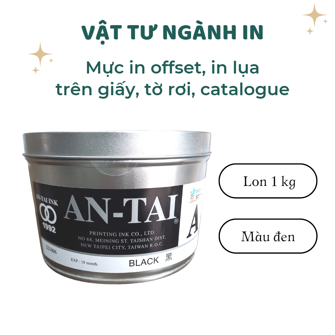 Mực in offset An-Tai 1992, mực in lụa trên giấy để in tờ rơi, brochure, catalogue quảng cáo