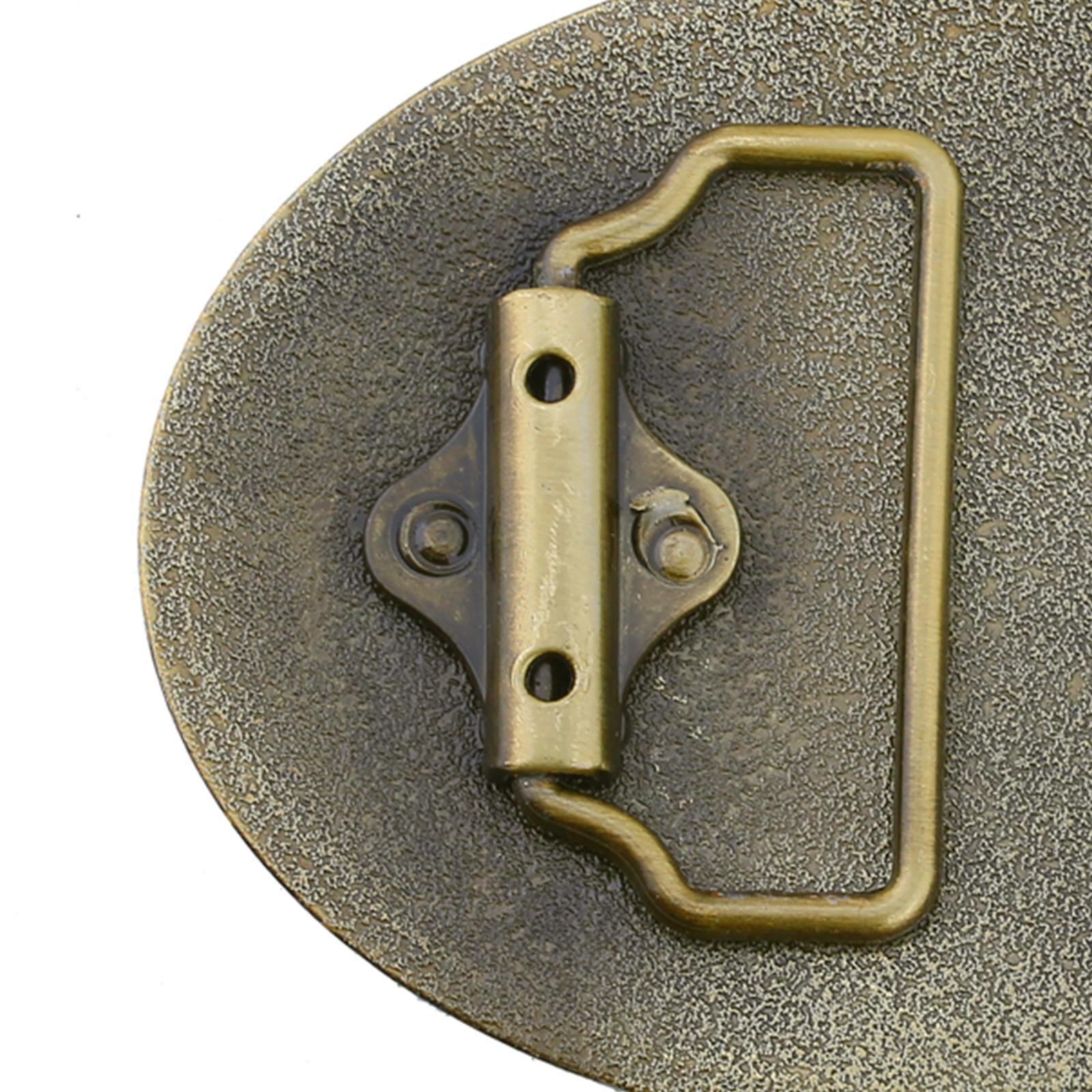 Men's Cowboy Belt Buckle Antique Engraved Animal Floral Novelty Buckles Bronze