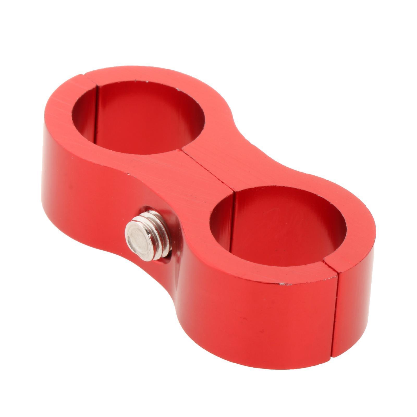 Car 2-Hole Fuel Hose Separator Clamp Oil Fuel Line Mounting Clamps Adapter AN4