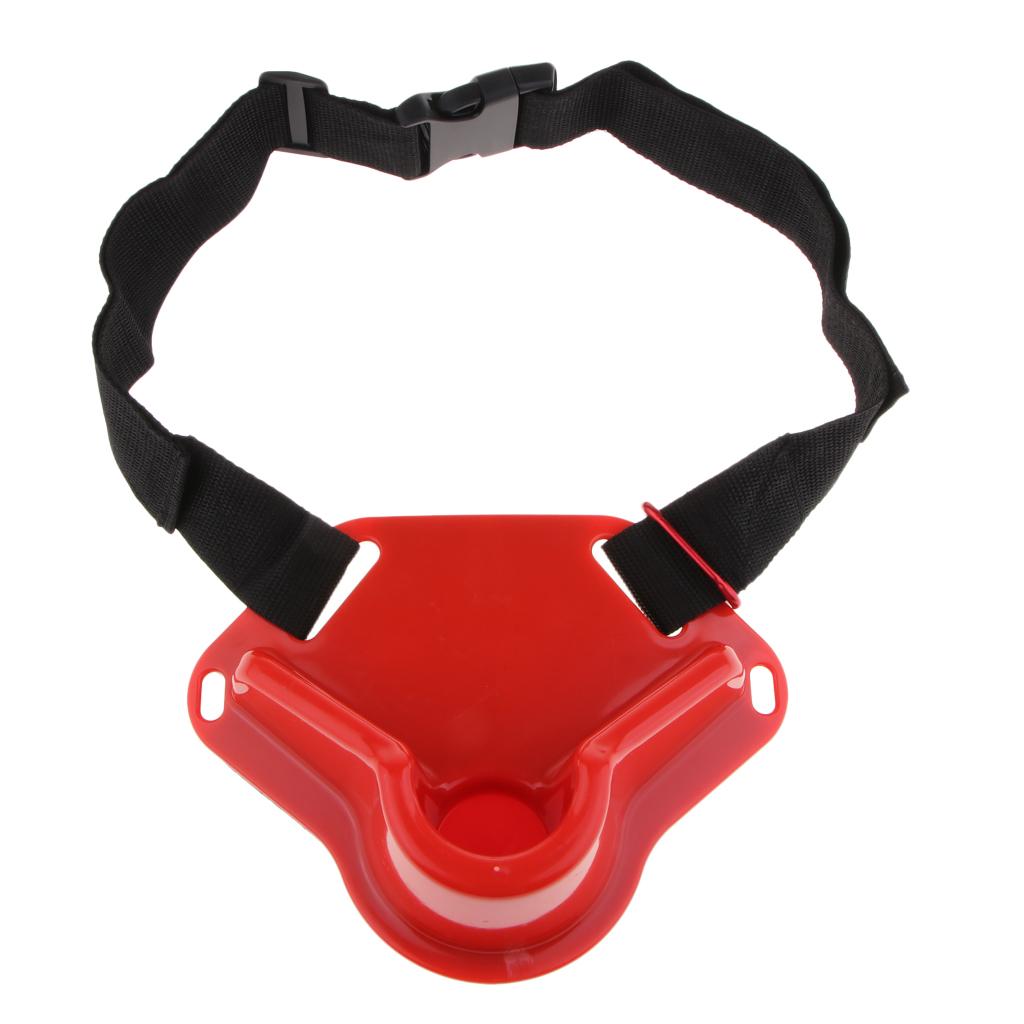Adjustable Fishing Fighting Belt Waist Rod Pole Holder Fishing Gear Red