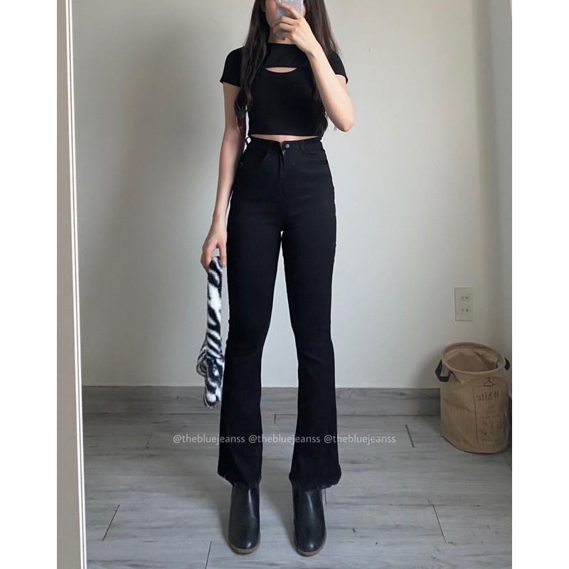 QUẦN JEANS ỐNG LOE VẢI CO GIÃN