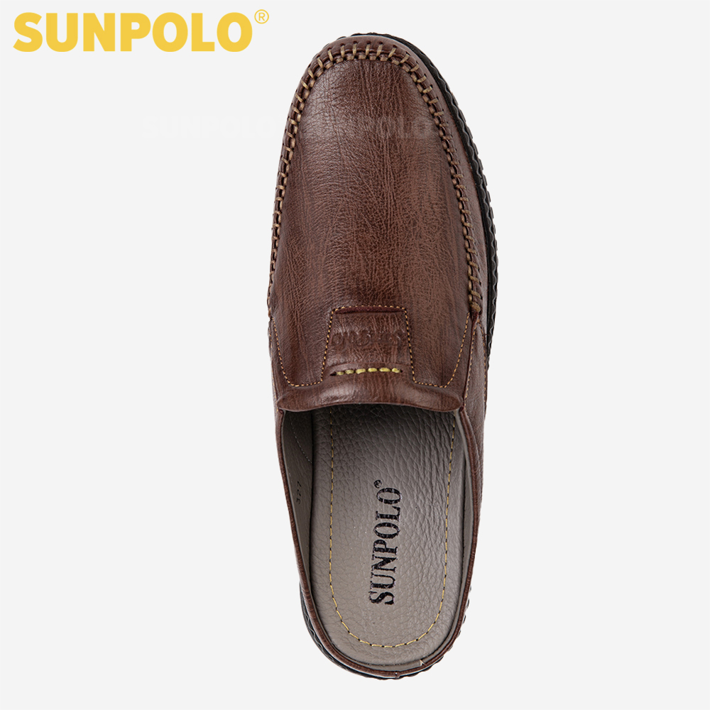 Dép Sục, Dép Sapo Nam Da Bò SUNPOLO SUT327