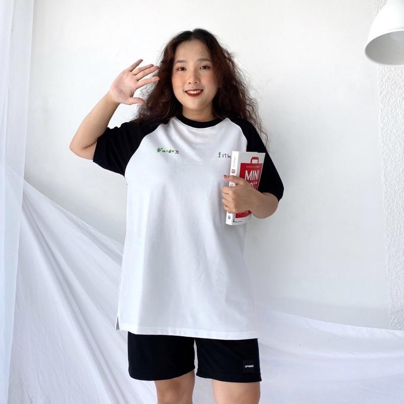 Set Quần Short + Áo Phông Like Ullzang , Bộ Short Đùi - Set bộ áo và quần short dưới 65kg tabistore - I LIKE, Đồ Bộ Mặc Nhà Dạo Phố Chất Thun Cotton I LIKE Tay Phối Raplang Trẻ Trung Năng Động