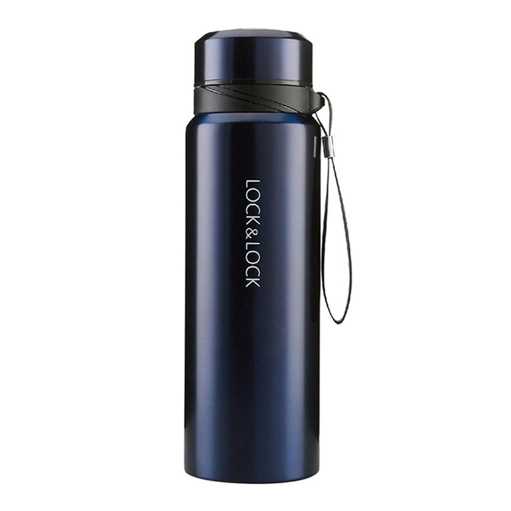 Bình Giữ Nhiệt 800ml Lock&amp;Lock Vacuum Bottle LHC6180 - Hàng Chính Hãng, Thép Không Gỉ, Lưới Lọc Trà, Dây Treo - JoyMall