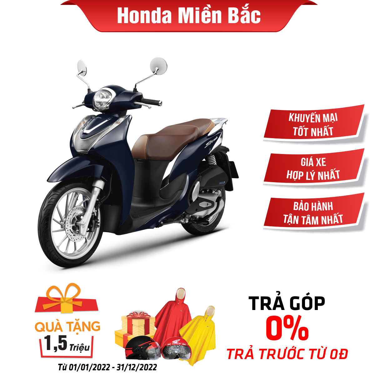 [CHỈ GIAO HÀ NỘI] Xe máy Honda SH Mode 125cc 2022 - Phiên bản Tiêu chuẩn phanh CBS