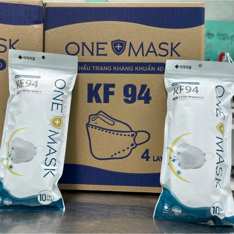 Set 20/10 khẩu trang y tế KF94 ONE MASK ONEMASK kháng khuẩn lọc bụi chống nắng và tia UV công nghệ 4D Hàn Quốc