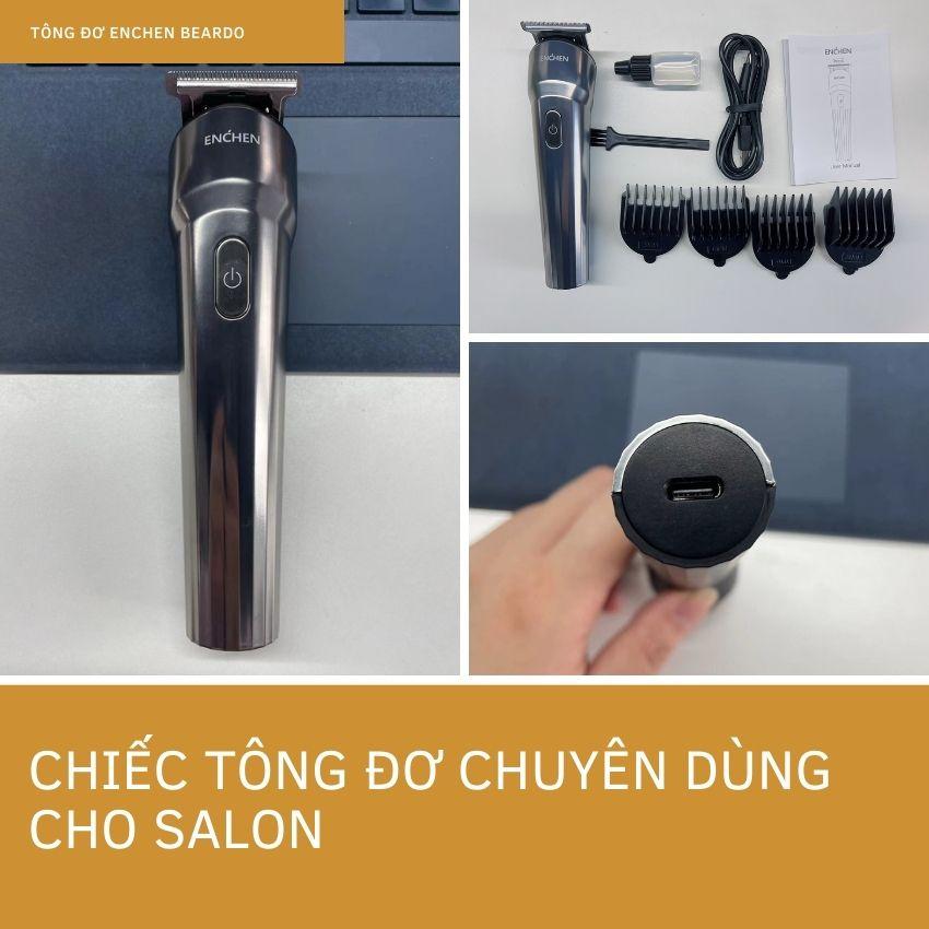 Tông đơ cắt tóc Xiaomi Enchen Beardo cho salon tặng kèm 4 cữ cắt, pin bền, chống nước IPX7