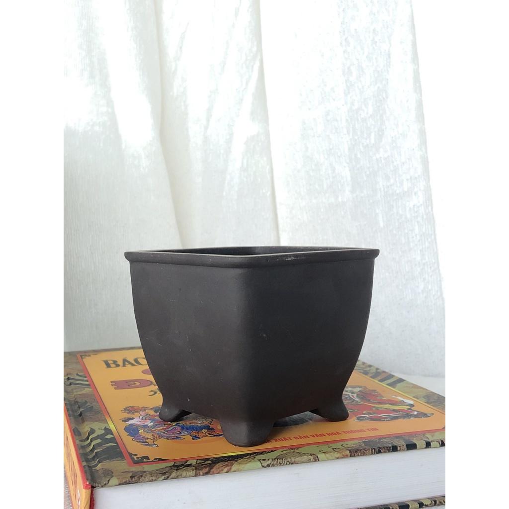 Chậu vuông mini CK7 màu trơn thanh lịch dùng trồng cây để bàn, văn phòng, quán cafe, nhà hàng, khách sạn