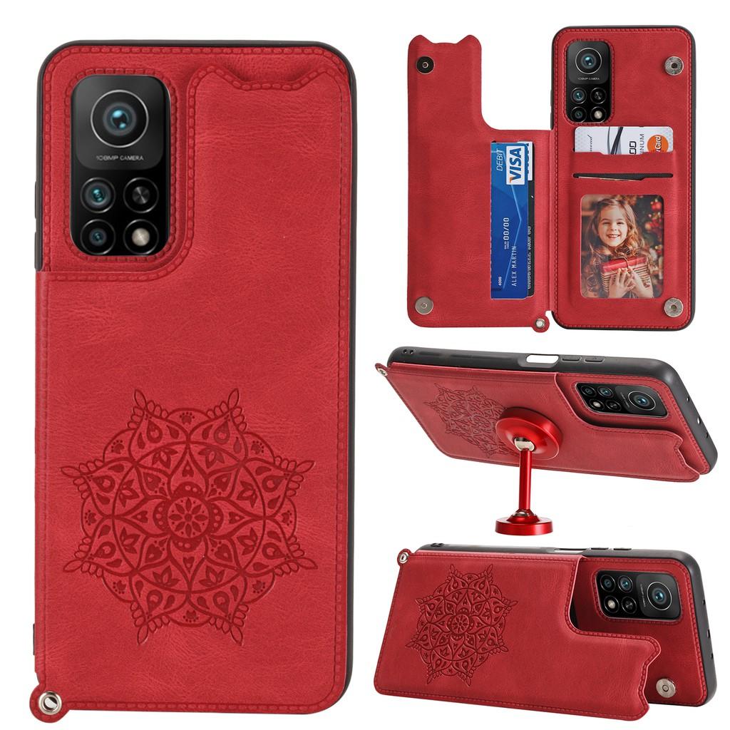 Bao da điện thoại nắp lật có ngăn để thẻ cho Xiaomi POCO X3 NFC Mi 10T Pro 10T Lite