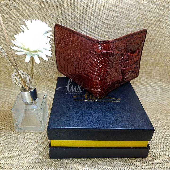 Ví Nam Da cá sấu LuxLeather LM1014 Một mặt - Kiểu Ngang - Da trơn