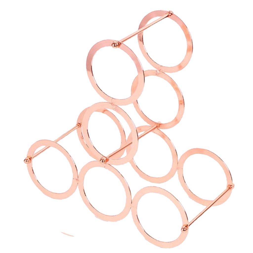 Nordic Style Red Wine Rack Bottle &amp; Glass Holder Cork Storage Holder Rack -A