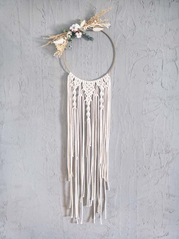 Dreamcatcher macrame handmade D20cm treo trang trí tường cửa ra vào