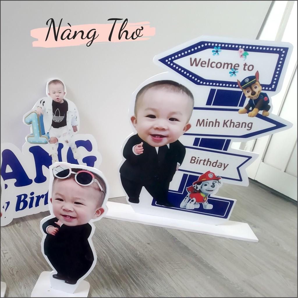 Bộ Chibi sinh nhật dành cho bé siêu iu, hình chibi, bảng tên, welcome sinh nhật, thiết kế riêng theo mỗi bé