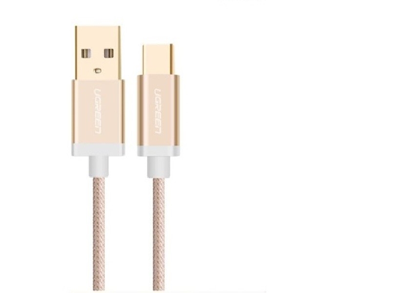 Cáp xạc Usb 2.0 to Usb Type C vỏ nilong màu vàng Ugreen