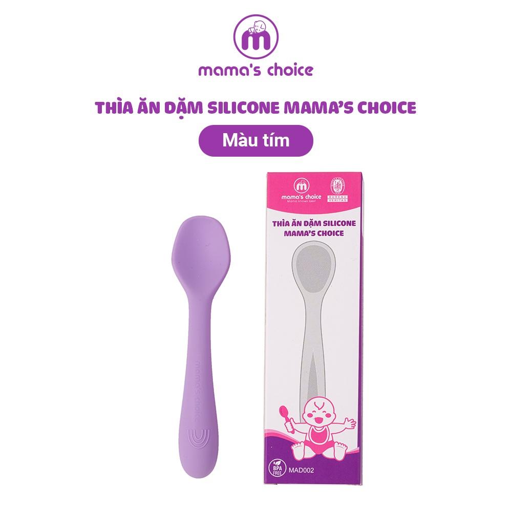 Thìa Ăn Dặm Silicone Mama's Choice 2023, Chất Liệu Mềm Mại và An Toàn Kiểm Định Quốc Tế Bureau Veritas