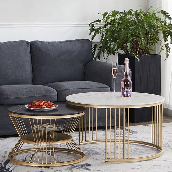 Bàn trà sofa mặt đá CERAMIC nhập khẩu khung sắt sơn tĩnh điện phong các hiện đại - bảo hành 1 năm